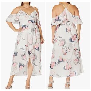City Chic NWT Lotus Lust Floral Maxi Dress Ivory SZ 14
